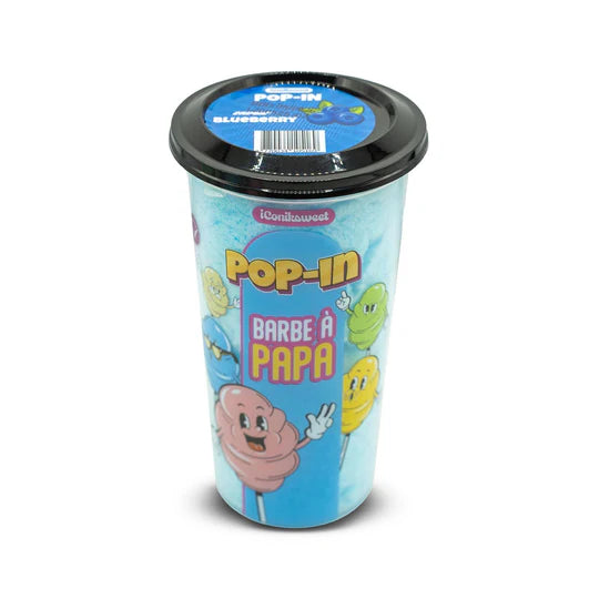 Barbe à Papa Myrtille – Iconiksweet Pop In (Pot 60 g)