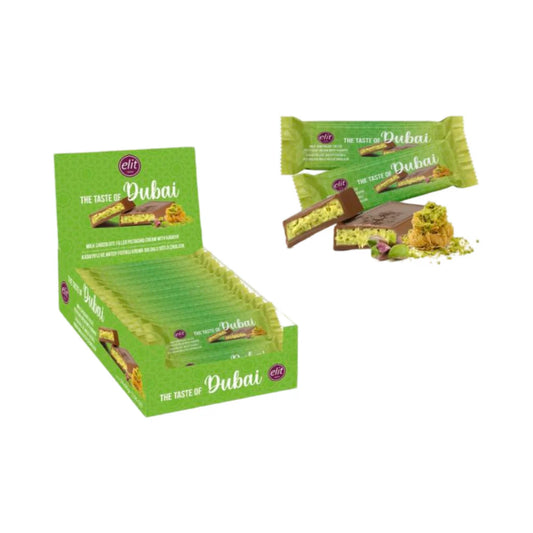 Elit – Chocolat au Lait Fourré Crème Pistache & Kadayif – 30g