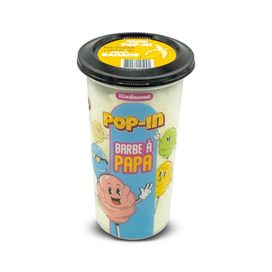Barbe à Papa Banane – Iconiksweet Pop In (Pot 60 g)