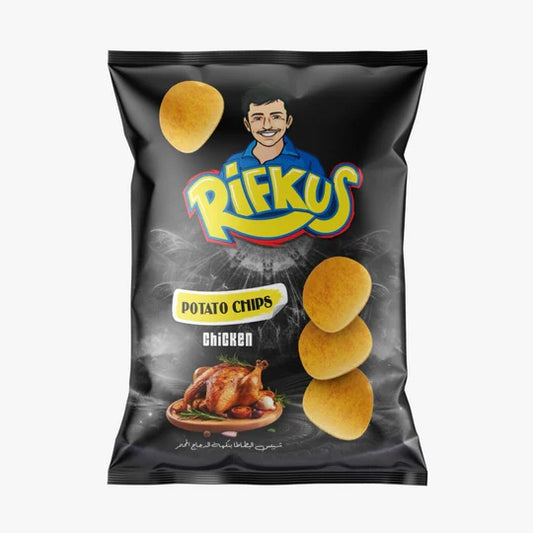Rifkus Crispy Potato Chips – Goût Poulet Rôti – 55g