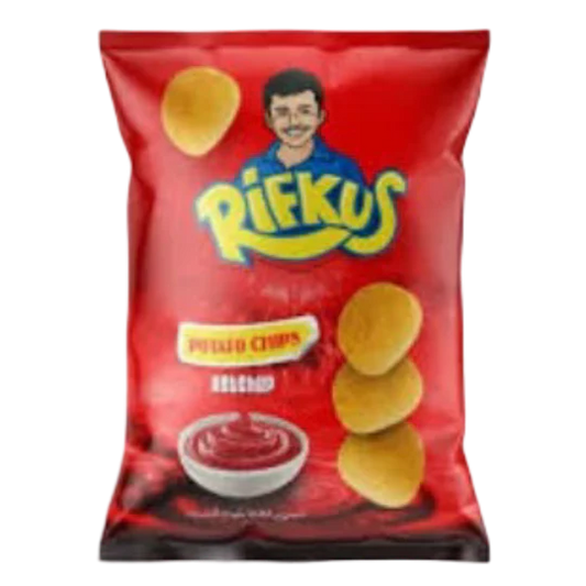 Rifkus Crispy Potato Chips – Goût Ketchup – 55g