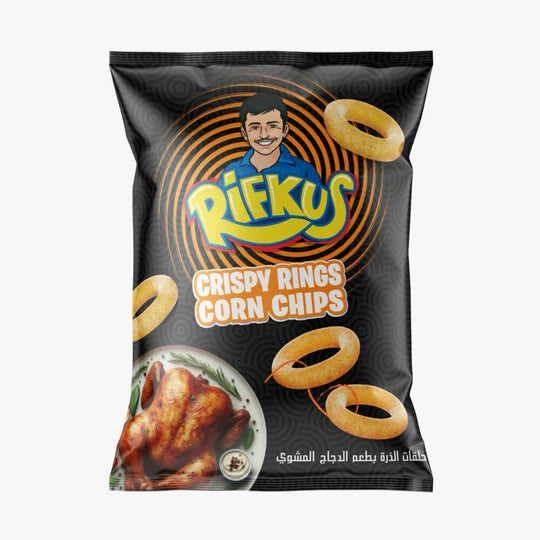 Rifkus Crispy Rings Corn Chips – Anneaux de Maïs Nature – 55g