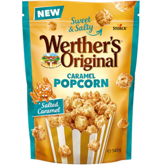 Werther’s Original Popcorn Salted Caramel – 140g | Popcorn Caramel au Beurre Salé