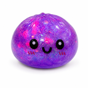 dumpling squishy bun anti stress aléatoire (arc en ciel, paillettes, avec lumière, unicolore)– grand format