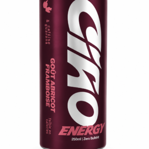 canette ciao energy abricot framboise 250ml boisson énergisante