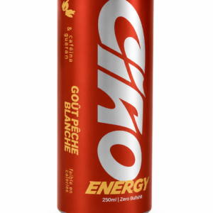 canette ciao energy pêche blanche 250ml boisson énergisante